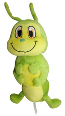 Kellytoy Green Yellow Orange Caterpillar Worm Plush Stuffed Toy 13″ RARE 2015