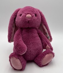 B Softies Bunny Rabbit 11“ Plush Dark Pink Stuffed Animal Baby Soft Toy