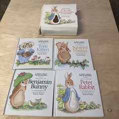 BEATRIX POTTER 1994 TOUCH ‘N READ POP-UP ADVENTURS 4 POP-UP BOOKS W/FUR IN BOX