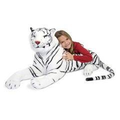 Melissa Doug Giant Siberian White Tiger – Lifelike Stuffed Animal