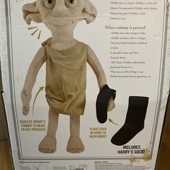 Harry Potter DOBBY Electronic Interactive Plush w/ Sock The Noble Collection NEW