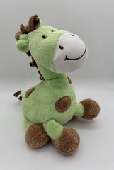 Lil’ Sweetez 12″ Giraffe Green Brown Floppy Plush Lovey Stuffed Animal Toy EUC