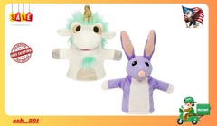 2-Pack of Plush Unicorse and Bob Bilby Puppets Perfect Sized to Fit onto Tod