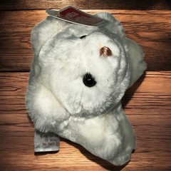 Vintage SNUFFLES Gund Polar Bear White with Tags Plush 4″ Stuffed Animal