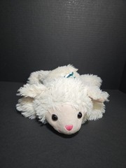 Hug Fun Soft Plush White sheep lamb stuffed Animal 13in With Bow