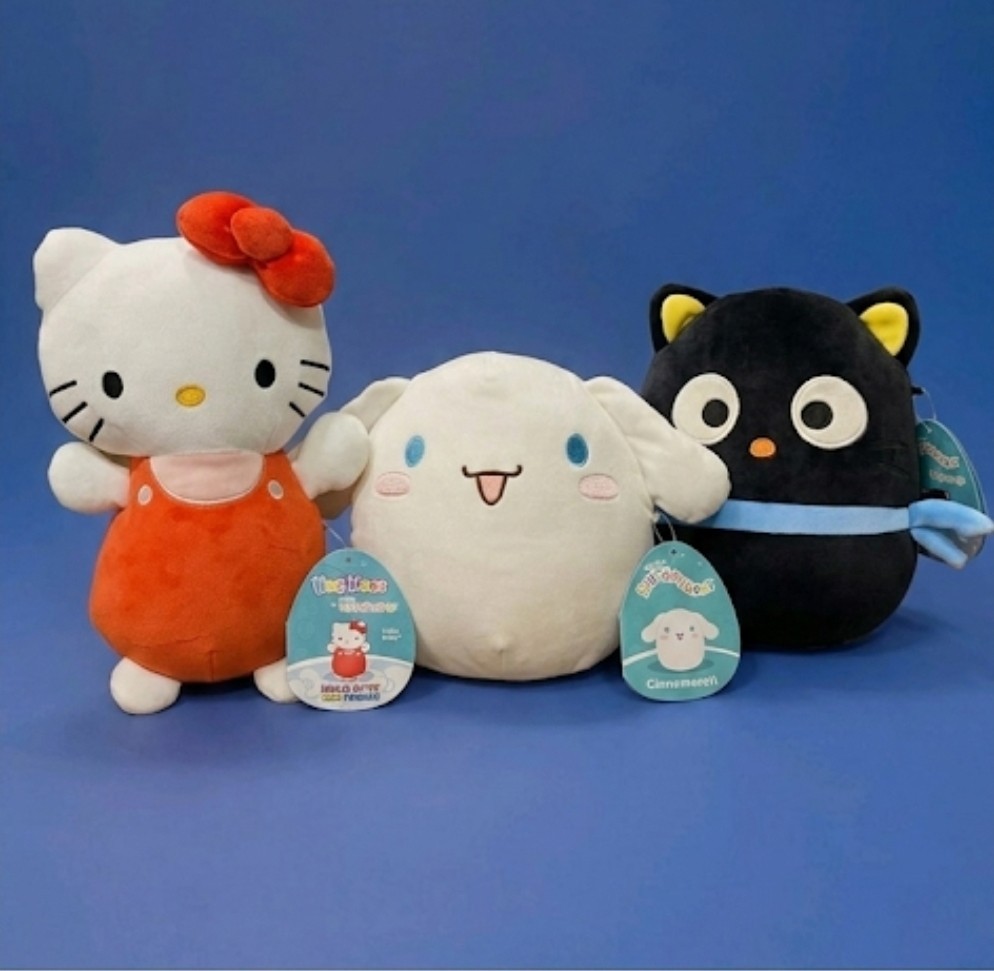 NWT Sanrio Squishmallows Lot of 3 – 12″ Hello Kitty, Chococat, Cinnamoroll