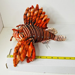 Lionfish Striped 11″ Plush Fish Red Orange Realistic Stuffed Animal Toy Ganz HTF