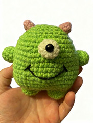 Handmade Mini Crocheted Monster Amigurumi Plush Stuffed Toy 3-5 Years