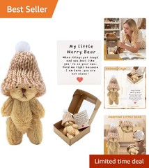 Mini Worry Bear with A Hat, Positive Mini Bears, Little Worry Bears in A Box …