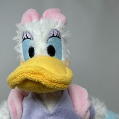 Disney Parks Daisy Duck Plush Stuffed Animal White Purple Pink Cuddle Toy 8″