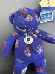 Pendleton Bear by GUND Sun Signs Bear Smithsonian NMAI Navy Blue Wool Plush Bear