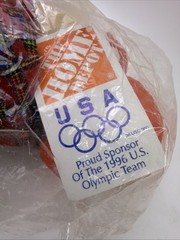 Vintage New Sealed Home Depot Homer D Poe 18” Plush Toy 1996 Mascot USA Olympics