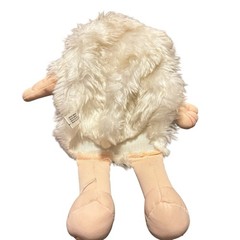 Vintage House of Lloyd Chivers Hand Puppet Plush White Furry Animal Pink Nose 9″