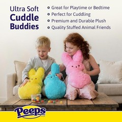 Huggable 15” Yellow Emo Peeps Bunny Plush – Cute Easter Stuffed Toy for Ages 3+