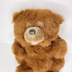 Fine Toy Co Fuzzy Reddish Brown Bear Plush Chunky Stuffed Animal Teddy 16″