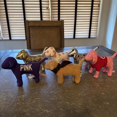 LOT OF 6 Victoria’s Secret PINK Plush Collectible Dogs Y2K Stuffed Animal