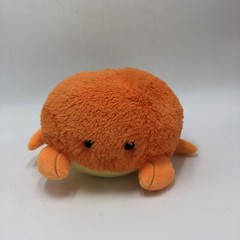 Squishable Plush Crab Shaggy Orange Stuffed Animal Lovey Sewn Eyes Toy Ocean