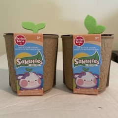 Sakuties Mini Collectible Plush Series 1 Surprise Animal Plant Lot Of 2