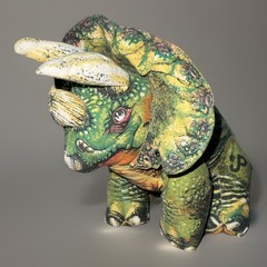 Vintage 1992 Jurassic Park Triceratops Dinosaur Plush Stuffed Animal JP ACE