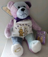 Holy Bears The Friendship Bear Purple Blue Angel Bear Plush with Tag
