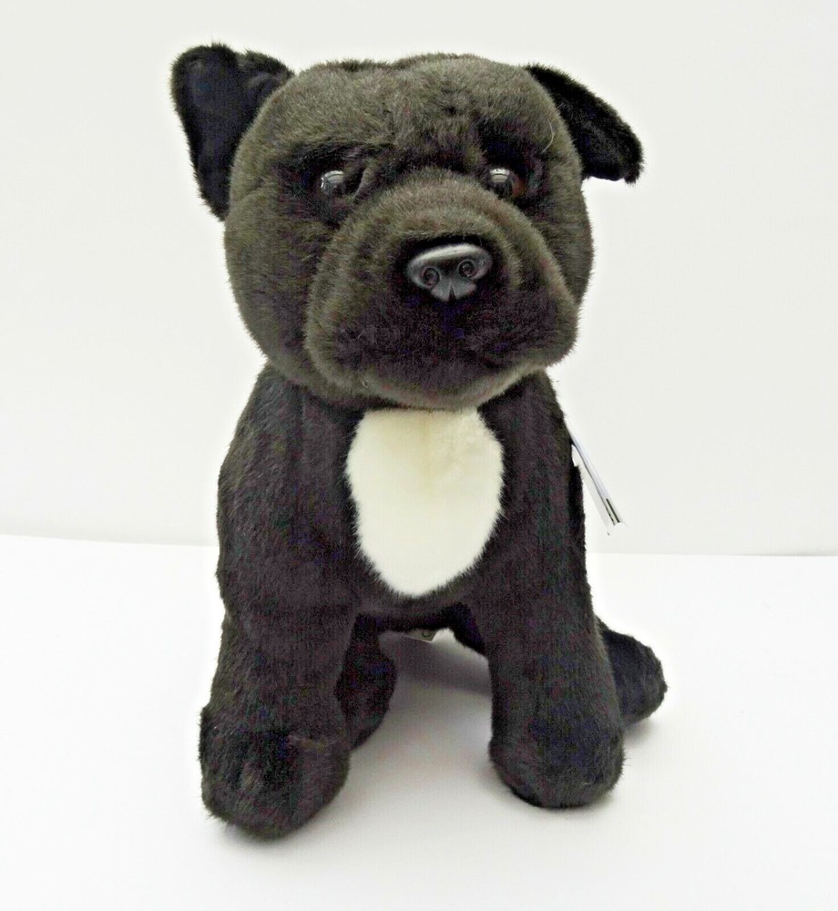 Amstaff Staffie Staffordshire Bull Terrier 12″ Plush Black, Blue, Brindle or Red