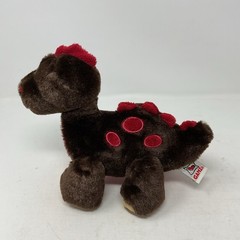 Ganz Webkinz Cocoa Dinosaur HM338 Brown Red Pink Plush Stuffed Animal Toy