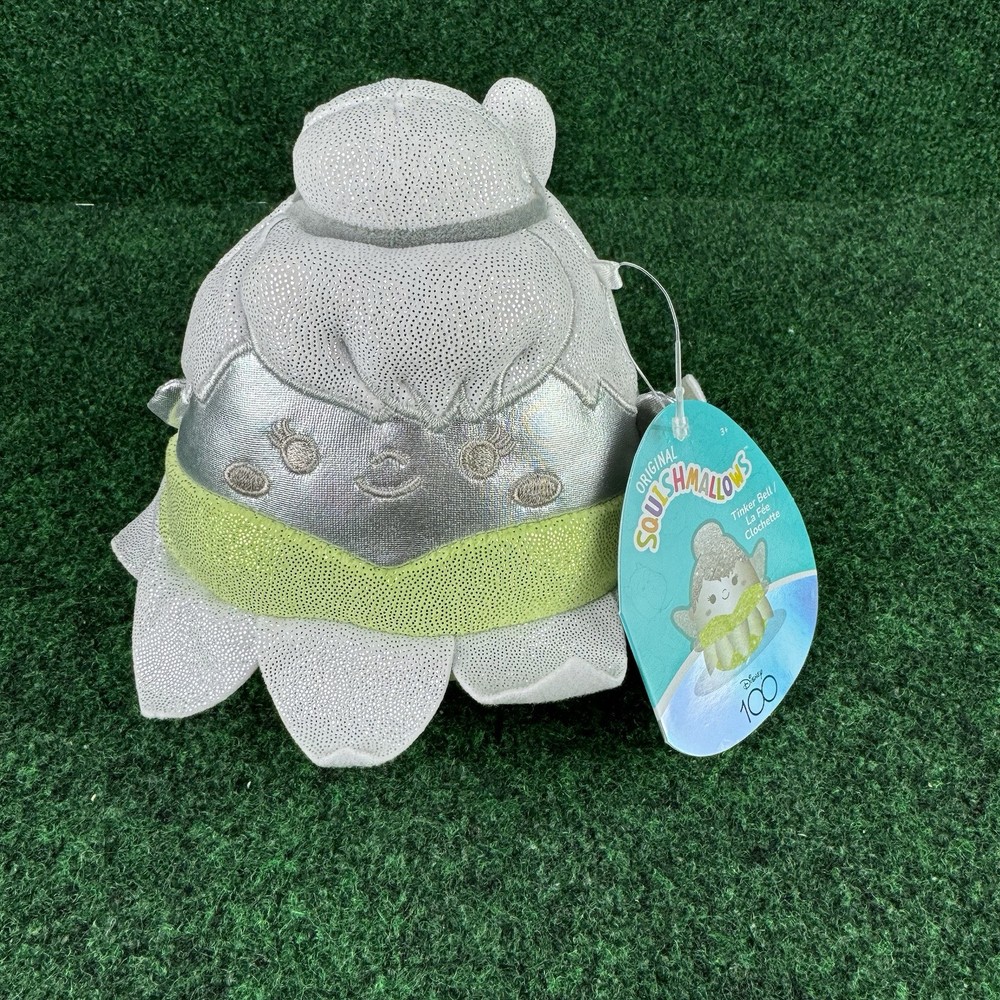 Squishmallow Kellytoy Disney 100 Anniversary Tinker Bell Plush 6″ New with Tag