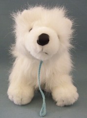 GANZ Webkins Samoyed White Dog Plush Leash No Code Stuffed Retired