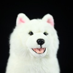 11” Large Samoyed Stuffed Animals – Lifelike Dog Puppy Pillow Decor