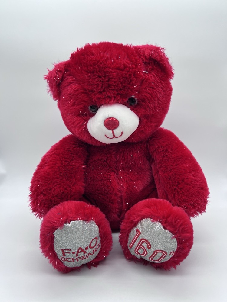 FAO Schwarz 160 Years of Toys Glitter Bear Plush Stuffed Animal Toy 12”