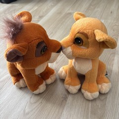 Vintage 1998 Disney Lion King Simbas Pride Magnetic Kissing Kovu Kiara Plush Toy