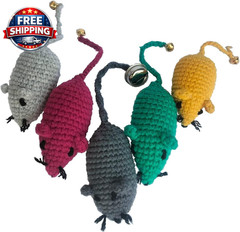 Handmade Toy Mouse Regular Knitting Wool & Cotton Yarn Healthy and Durable Pet T