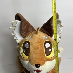 16” Akimaru The Kitsune 3 Tailed Fox Plush Doll With bell Orange and Brown (d7)
