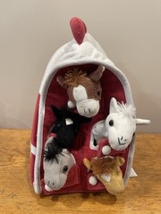Unipak 5 Horse Pony Barn Farm 12″ Plush Set Toy Stuffed Animal Play Horses