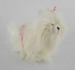 Ganz Webkinz Yorkie No Code HM070 White Plush Dog Toy Animal Collectible