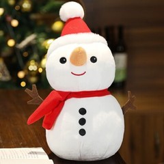 23cm Snowman Animal Pillow Plush Toy Stuffed Doll Christmas Gifts For Children