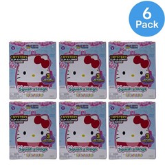 Hello Kitty Squish-A-Longs Series 1 Mystery Clip-A-Long 6 Pack Bundle Jazwares