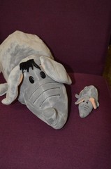 18″ & 5″ Flip A Zoo Theodore Lion & Emma Elephant 2-in-1 Plush Stuffed Animal X4