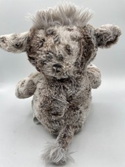 Walmart Swirl Elephant 10″ Valentine Woolly Mammoth XOXO Heart Plush Brown Spots
