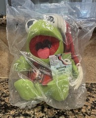 Vintage 1987 Christmas Kermit the Frog plush Jim Henson Muppet Babies