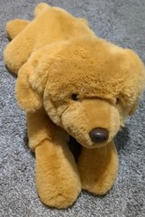 FAO Schwarz Large Golden Retriever Plush Stuffed Super Soft Puppy Dog 20″ Lying