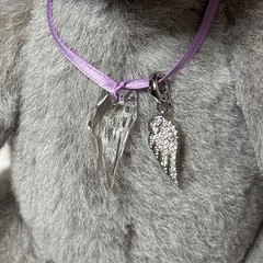 Steiff Bear Alpaca Clarence Swarovski Angel Wing Necklace Ltd Ed 178/1500