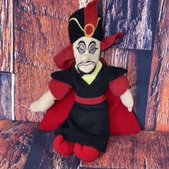 Vintage Disney Aladdin Jafar Villain Plush Doll Stuffed Toy Classic Red Black A5