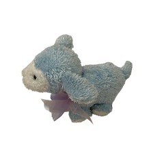 Commonwealth 2001 Vintage Light Blue Purple Ribbon Lamb Sheep Plush 8″ Toy