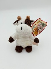 Cuddle Zone Cow Plush Terrycloth Brown White Spot Bull Tags RUSS Target Bean Bag