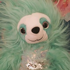 🦄Made Exclusively For Hobby Lobby Fluffy {Sloth} Teal Color Sequin Belly Plush!