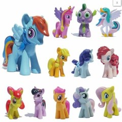 12pcs/Set Lot MY LITTLE PONY FRIENDSHIP IS MAGIC ACTION FIGURES NWT USA SELLER