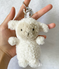 Jellycat Lamb Sheep Bag Charm Plush Keychain NWT Cute Soft Gift With Bag
