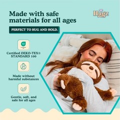 Hugz Weighted Sloth Plush Brown Therapeutic Stress Anxiety Relief Stuffed Animal