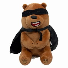 We Bare Bears Grizz 7” Plush Halloween Super Hero Villain Cape Mask Miniso